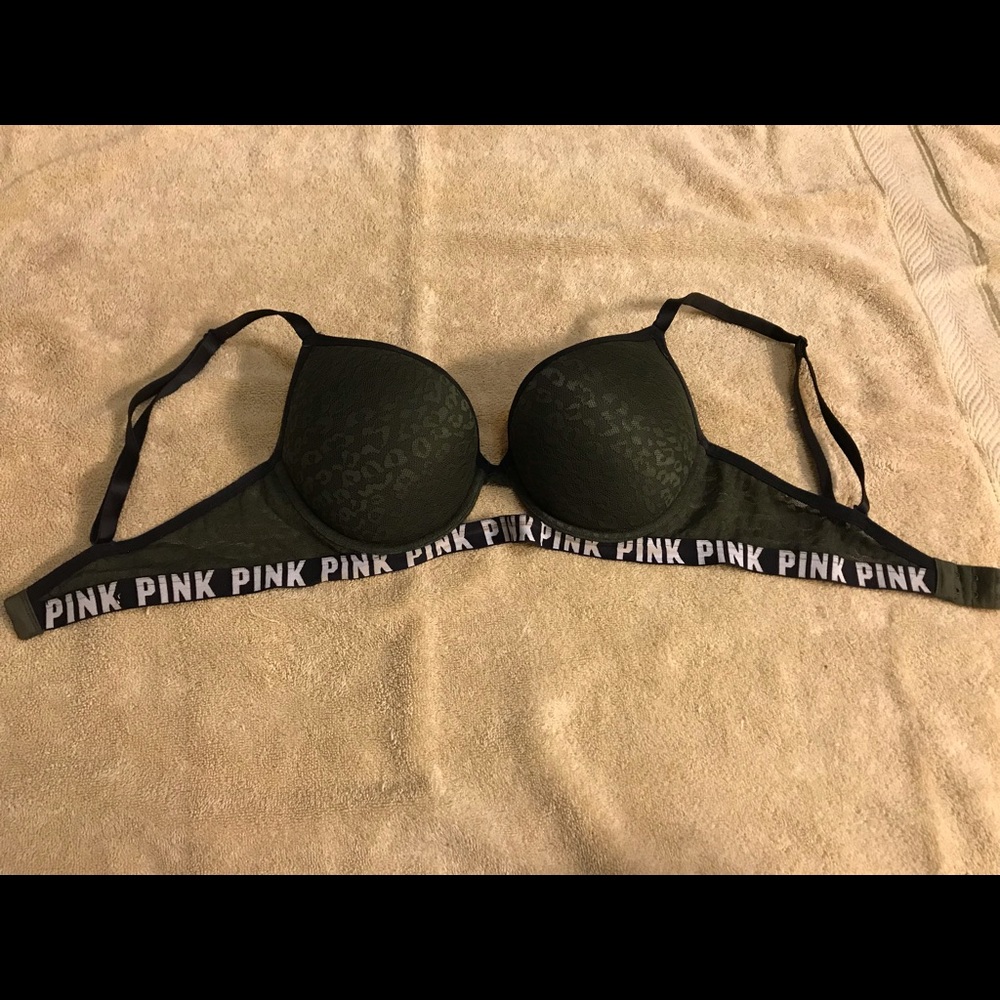 PINK 34D Olive lace bra